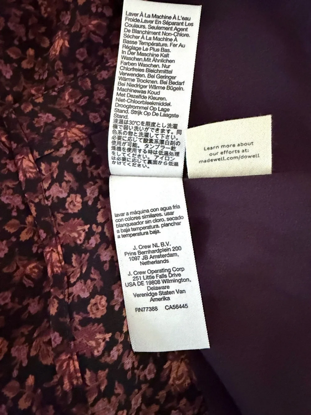 Madewell Floral Boatneck Blouse with Pink Accents, S